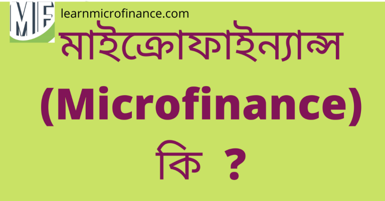 মাইক্রোফাইন্যান্স (Microfinance) কি বা কাকে বলে ?